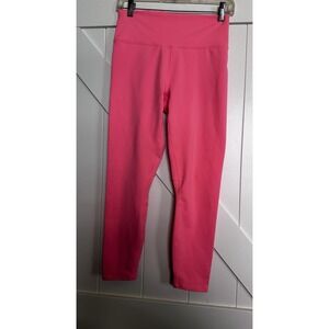 FABLETICS POWERHOLD Women Sz XS Activewear Leggings Bright Coral Cropped‎ Pocket